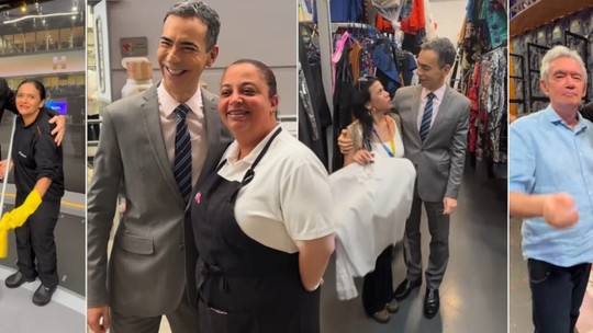 Limpeza caprichada, marmita de coxinhas, almoço marcado... Em clima de despedida do 'JH', César Tralli diverte com vídeos Limpeza caprichada, marmita de coxinhas, almoço marcado... Em clima de despedida do 'JH', César Tralli diverte com vídeos